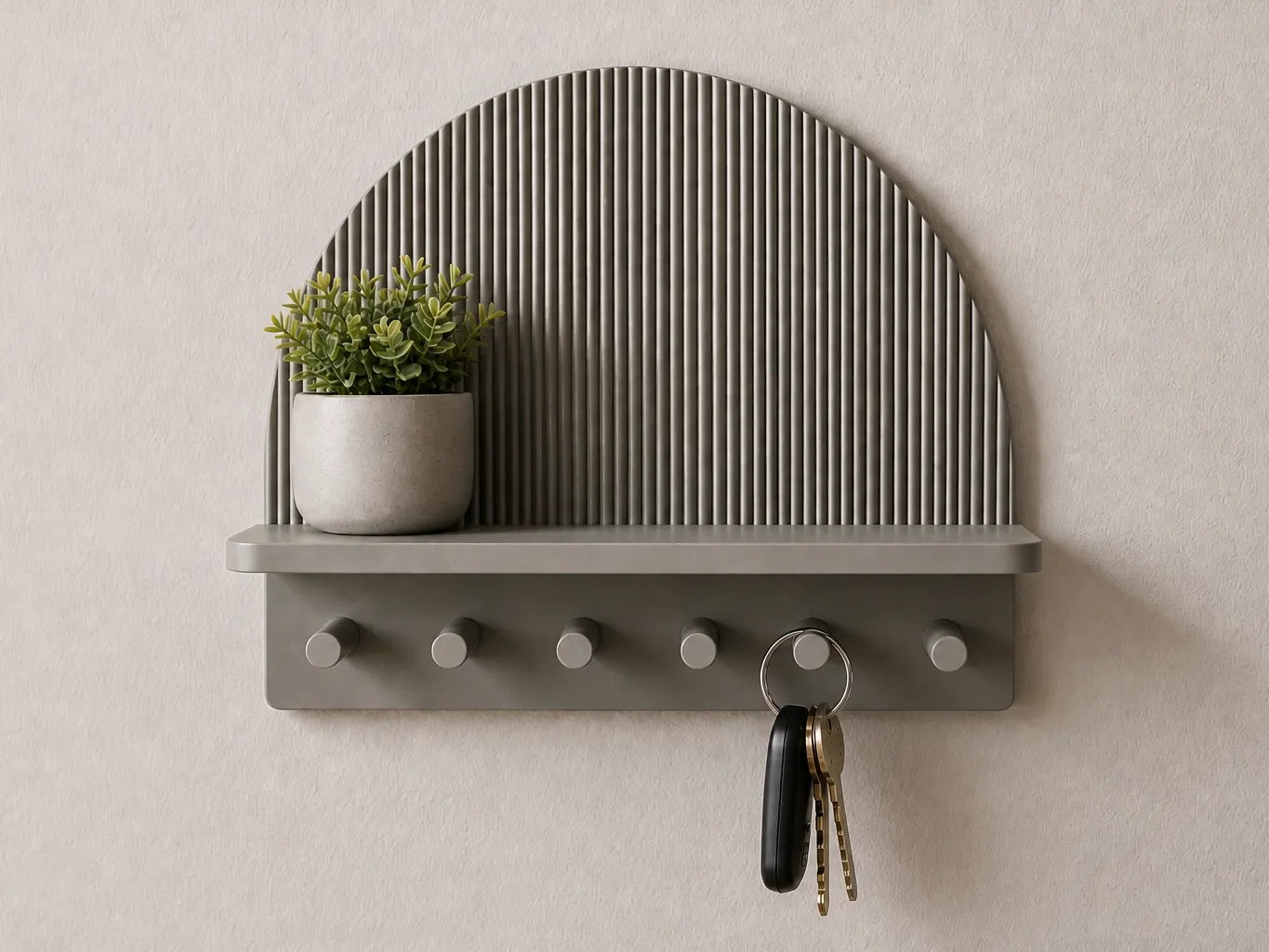 Wall shelf and key holder