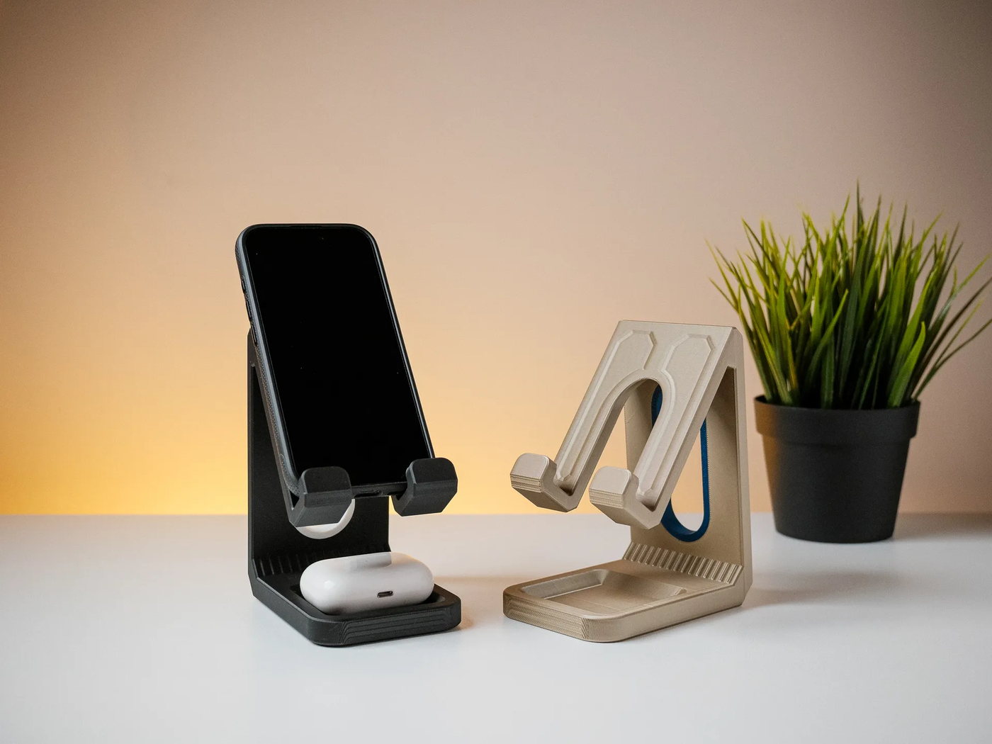 Modern desk phone stand